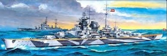 Huvudbild TIRPITZ. SKALA 1/800