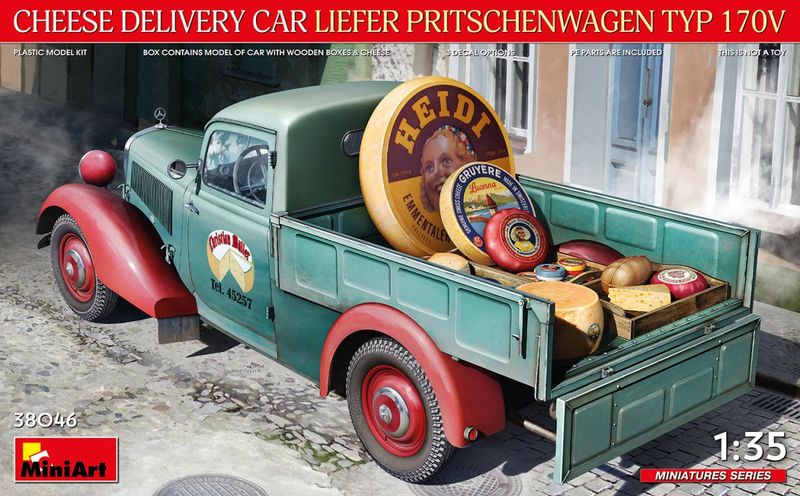 CHEESE DELIVERY CAR LIEFER PRITSCHENWAGEN TYP 170V SKALA 1/35
