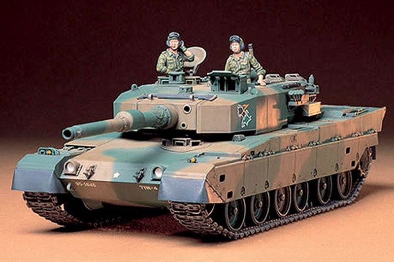 JAPAN DEFENCE FORCE TYPE 90 TANK MED 2 FIGURER. SKALA 1/35