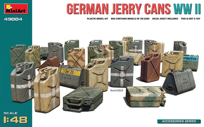Huvudbild  Tyske jerrry cans WW2 SKALA 1/48