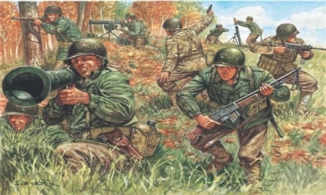 Bild på AMERICAN INFANTRY WWII. 50 st. SKALA 1/72