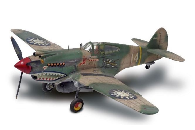 Huvudbild P-40B TIGER SHARK. SKALA 1/48. 60 DELAR. ...