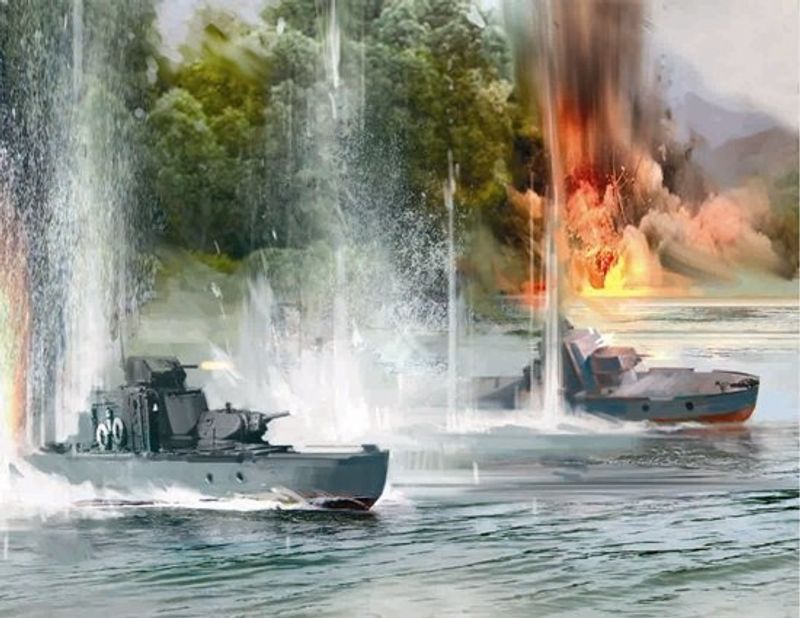 SOVIET ARMORED BOAT.SNAP. SKALA 1/100