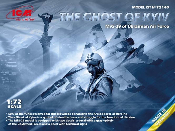Huvudbild 2 STYCKEN THE GHOST OF KYIV MIG 29. SKALA 1/72 + ...