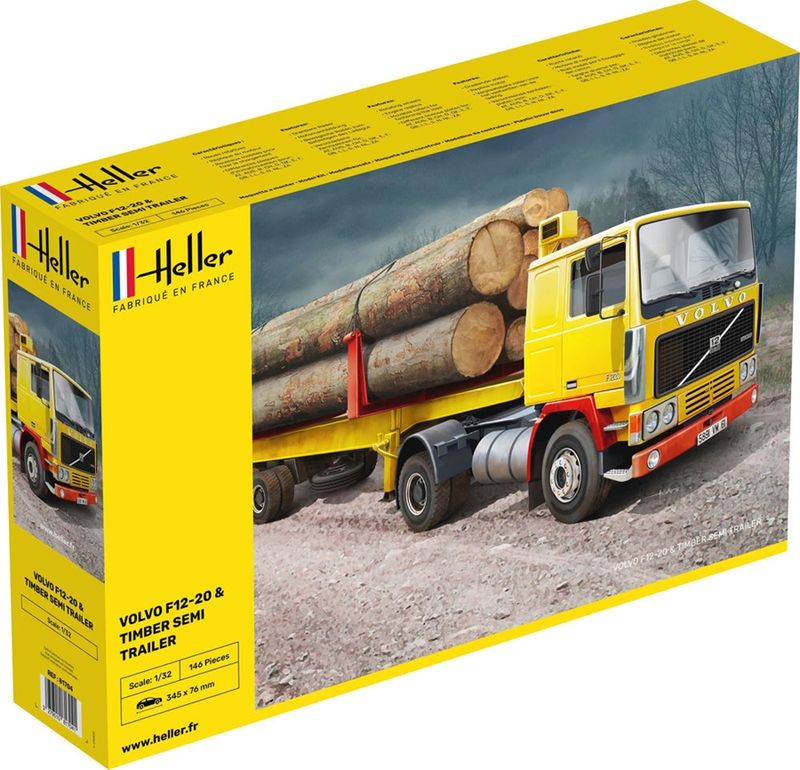 VOLVO F12-20 & TIMMERTRAILER. SKALA 1/32
