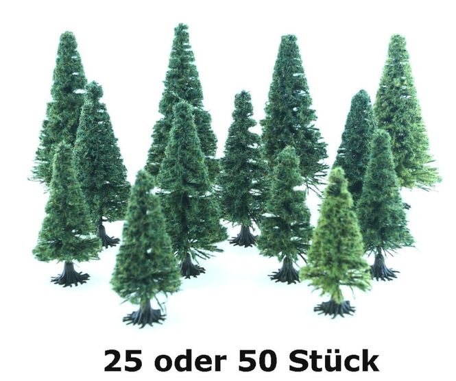 Bild på 25 ST. SORTERADE MODELLGRANAR MED FOT HÖJD 6-10 ...