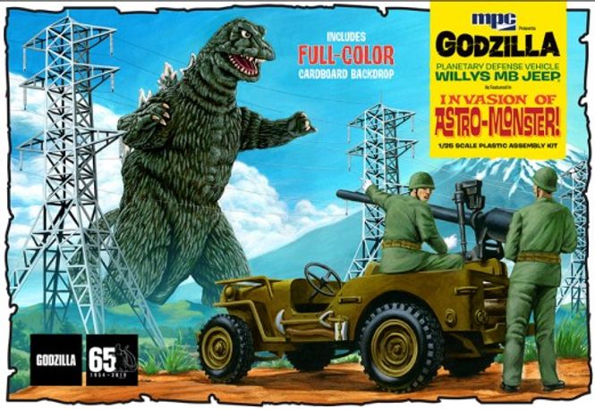 Huvudbild GODZILLA ARMY JEEP. SKALA 1/25