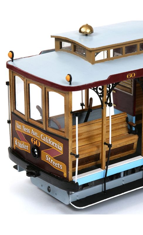 SAN FRANCISCO SPÅRVAGN I SKALA 1/24. TRÄBYGGSATS.