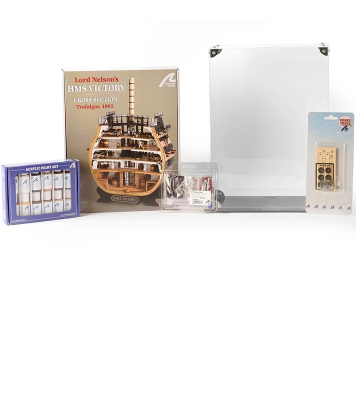Gift Pack with Ship Model, Paints, Urn, LED and Micro Riveting T
