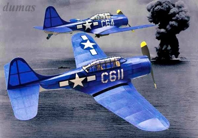Huvudbild SBD-5 DAUNTLESS. BALSAFLYGPLAN