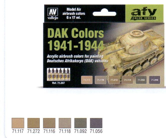 Huvudbild DAK COLORS 1941-1944. 6 X 17 ML. MODEL AIR.
