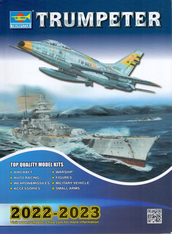TRUMPETER KATALOG 2022-2023. PLASTBYGGSATSER. 100 sid.
